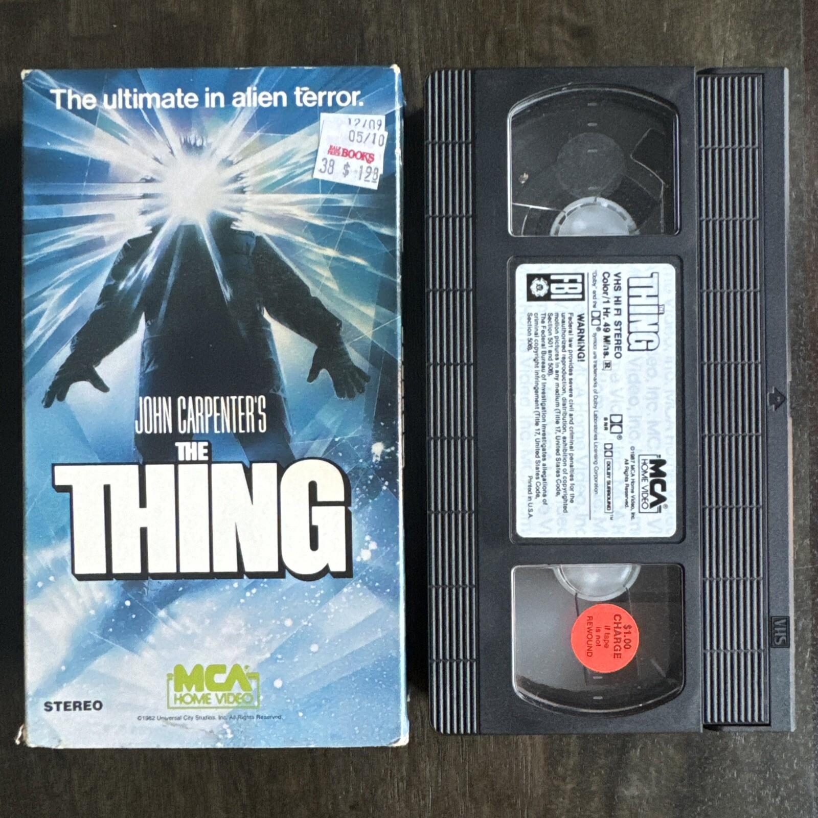 RARE MCA First Release (1987) "The Thing" (VHS 1982) OOP Horror/Sci-Fi HTF