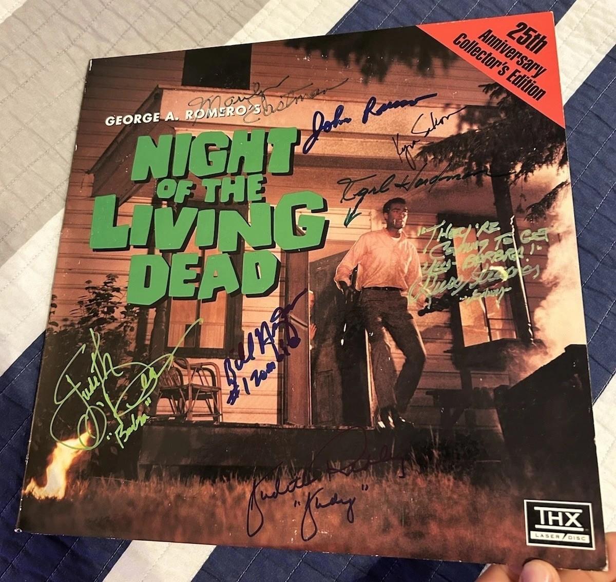 Night Of The Living Dead 1968 Cast Signed Laserdisc Hardman Eastman Hinzman ODea