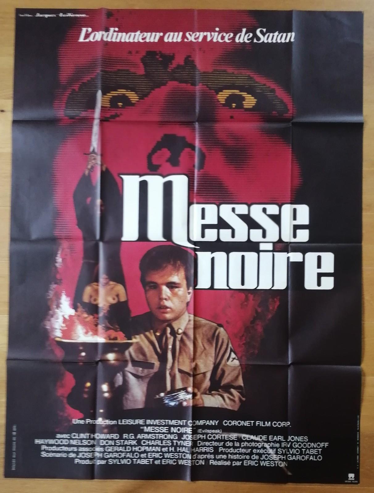 EVILSPEAK horror original LARGE french movie poster '81