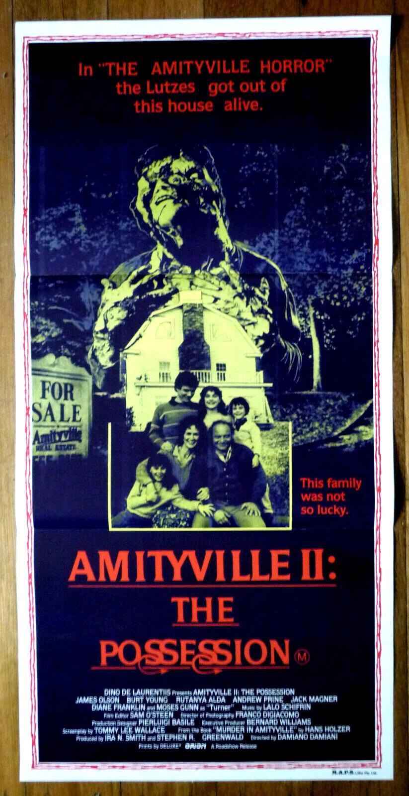 AMITYVILLE II Possession Original 1982 Australian Daybill Horror Movie Poster