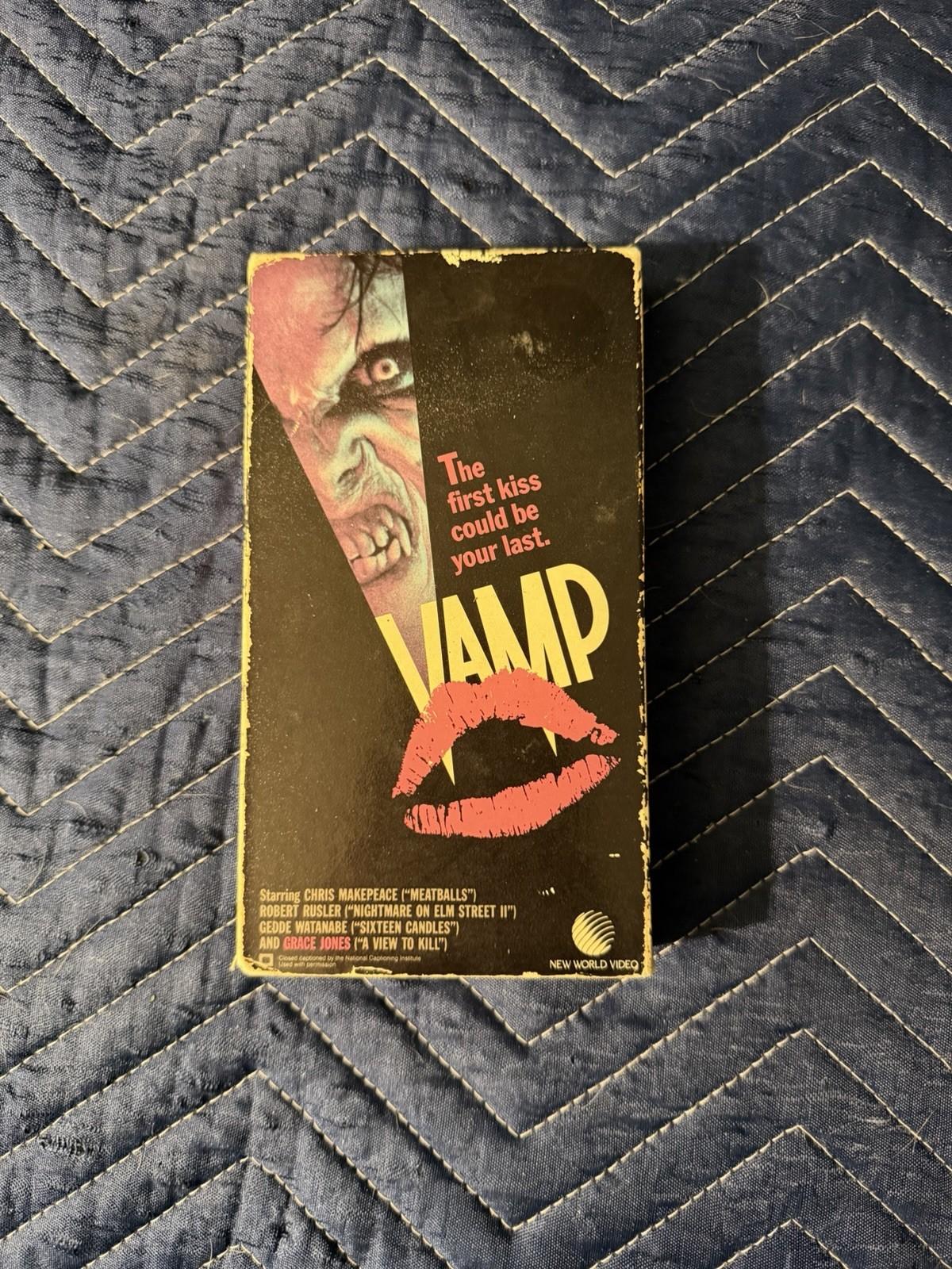 Vamp VHS 1986 New World Video Grace Jones Cult Horror Vampire Movie OOP