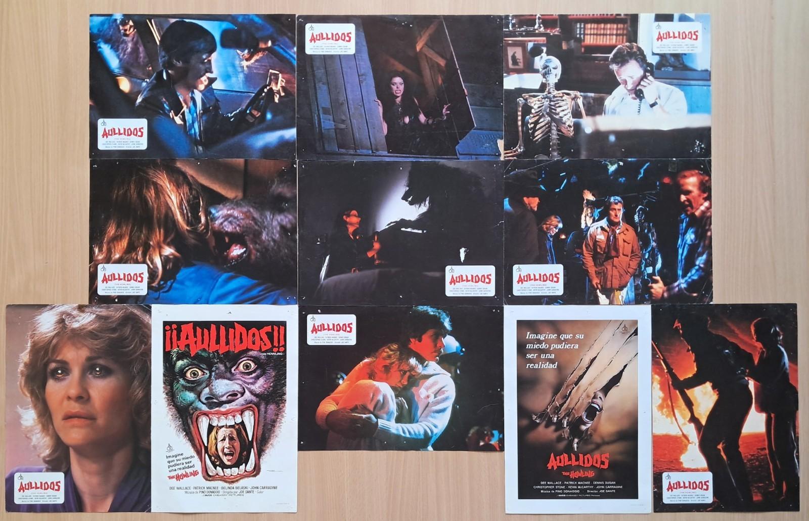 The Howling ORIGINAL Spanish 1981 LOBBY CARD SET Joe Dante werewolf horror rare!