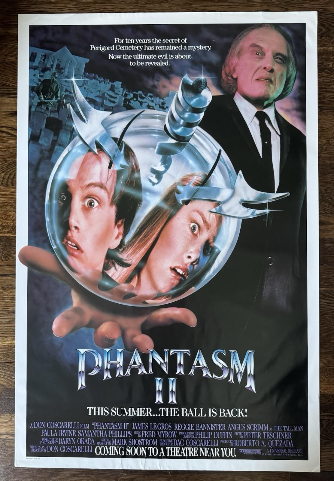 Phantasm II (1988) Original One-Sheet Movie Poster Don Coscarelli Universal