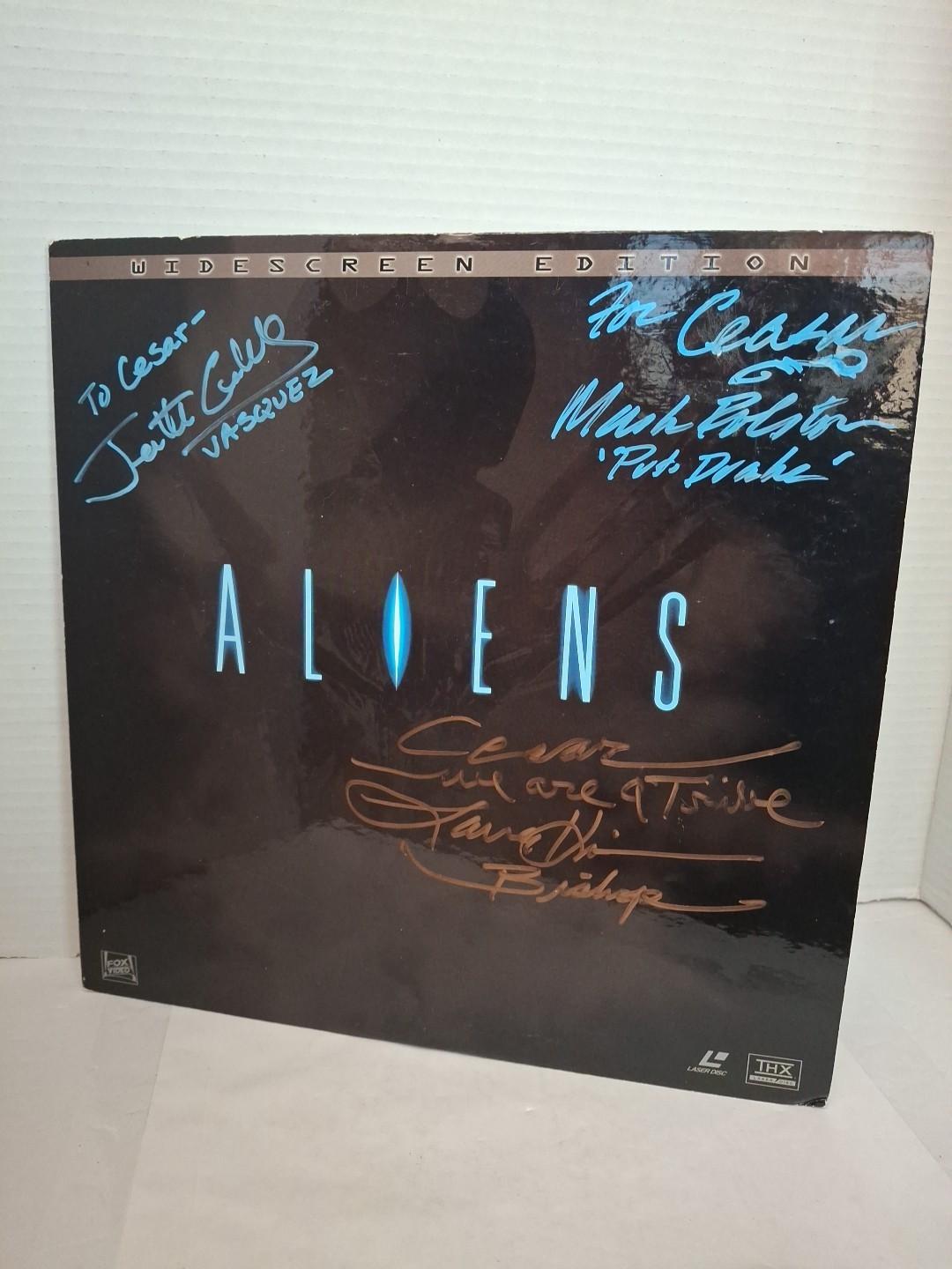 Aliens SIGNED..!!!(1986 LASERDISC) VASQUEZ,BISHOP,DRAKE SIGN/RARE,gr