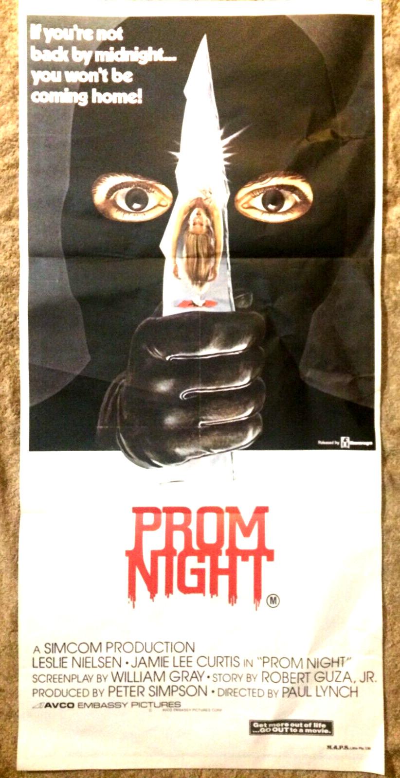 PROM NIGHT Rare Australian Orig 1980 CINEMA DAYBILL MOVIE POSTER Cult Horror