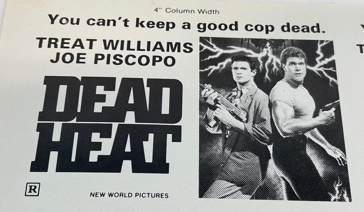 DEAD HEAT Movie Mini Ad Sheet Vintage Promo Advertising Poster Clip Art