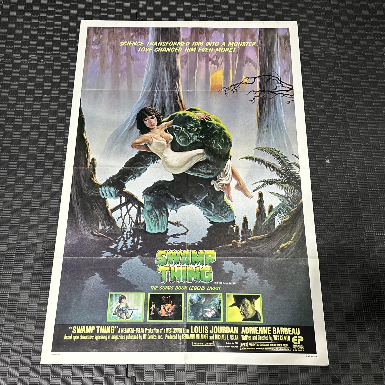 Swamp Thing original one sheet movie poster 1982 Wes Craven