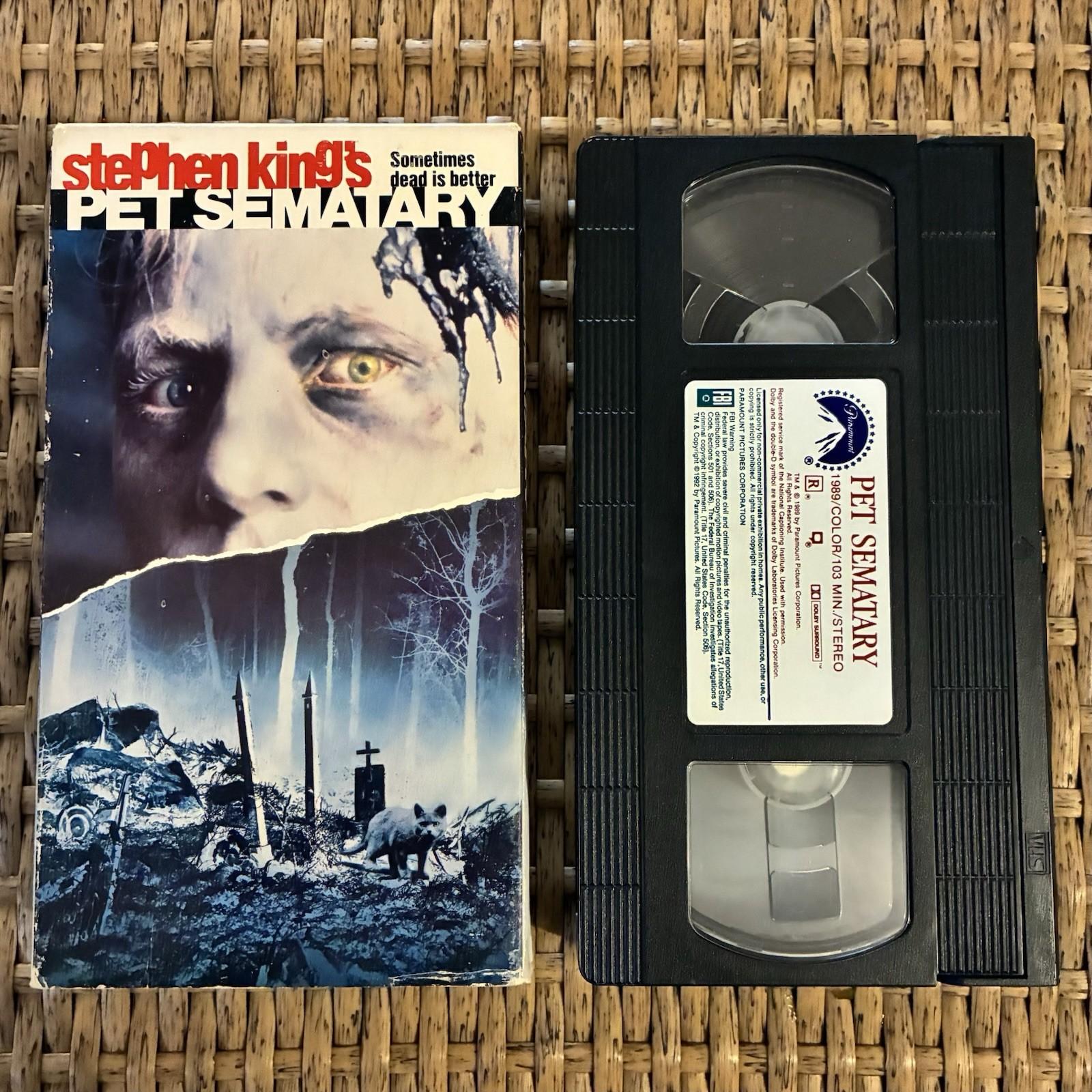 Stephen King's Pet Sematary 1989 VHS Tape Horror Original Release Paramount