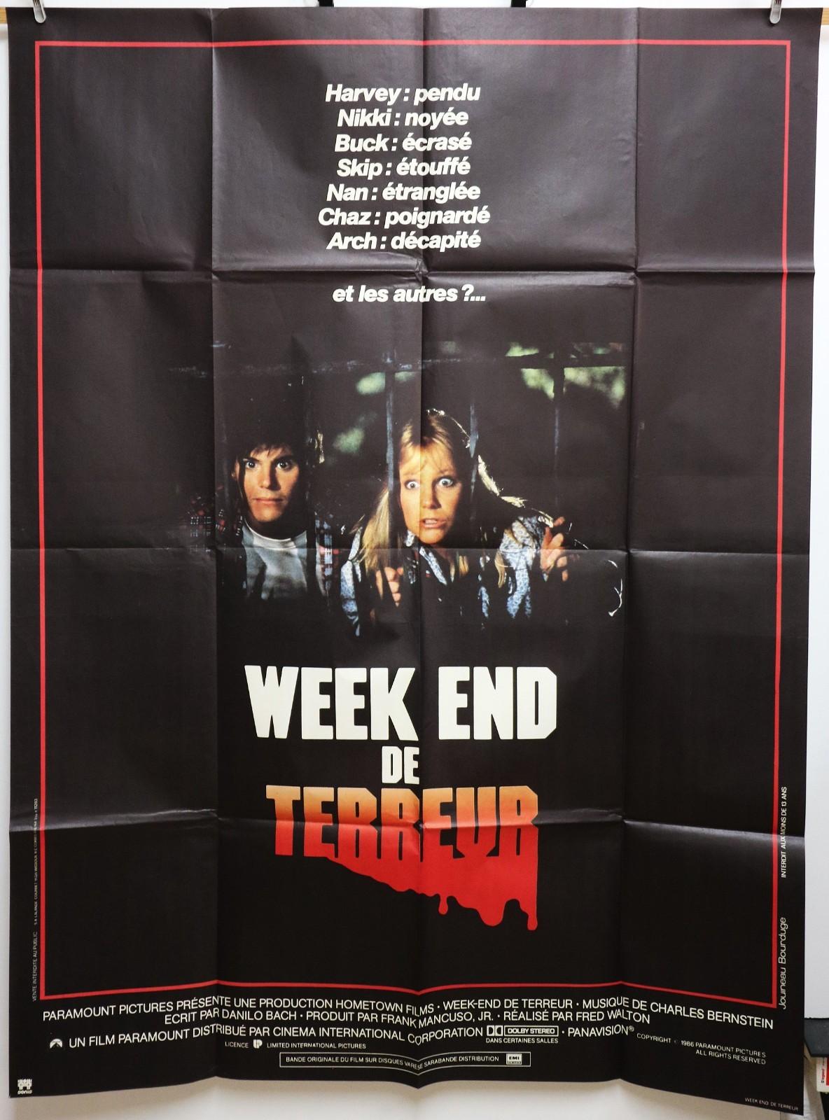 APRIL FOOL'S DAY 1986 Vintage Large French Original Movie Poster 120x160cm