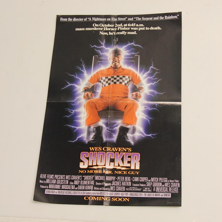 Original Wes Craven's Shocker Horror Movie Poster From a Comic Book 1989