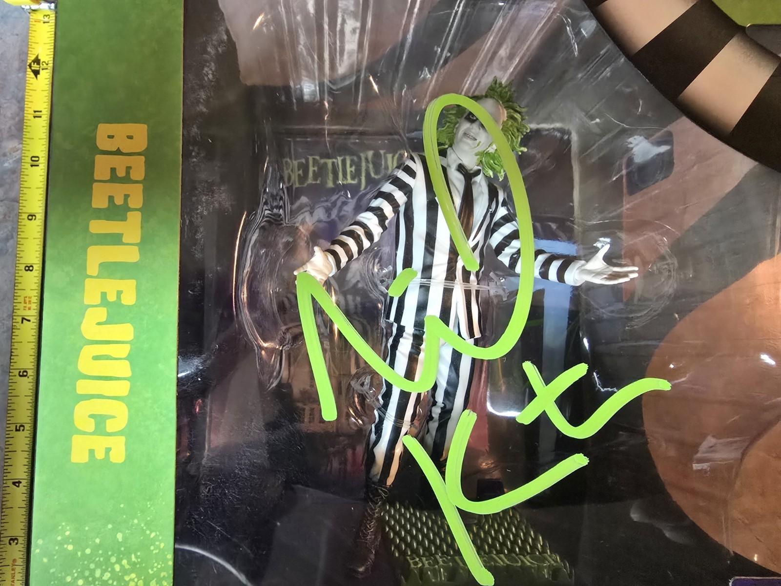 Michael Keaton Signed Beetlejuice McFarlane Movie Maniacs Figure Autographed