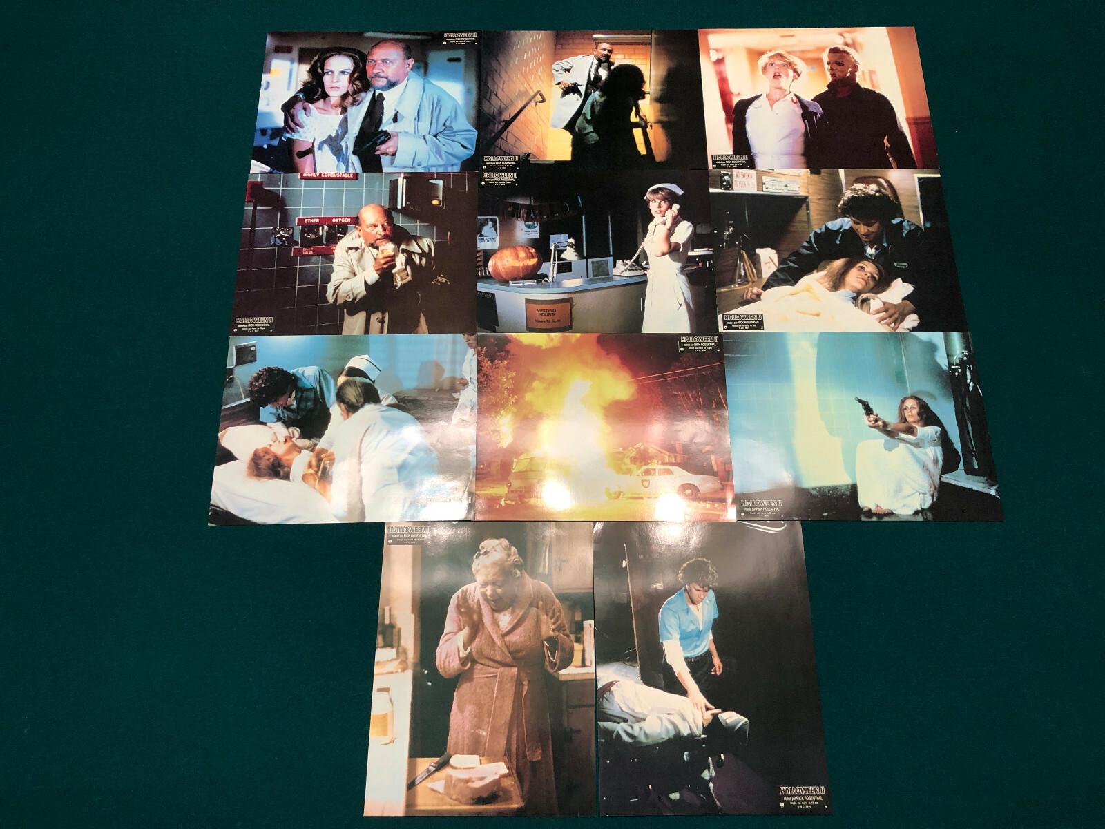 JOHN CARPENTER HALLOWEEN II 2 ORIGINAL FRENCH FRANCE MOVIE LOBBY CARDS (11) 