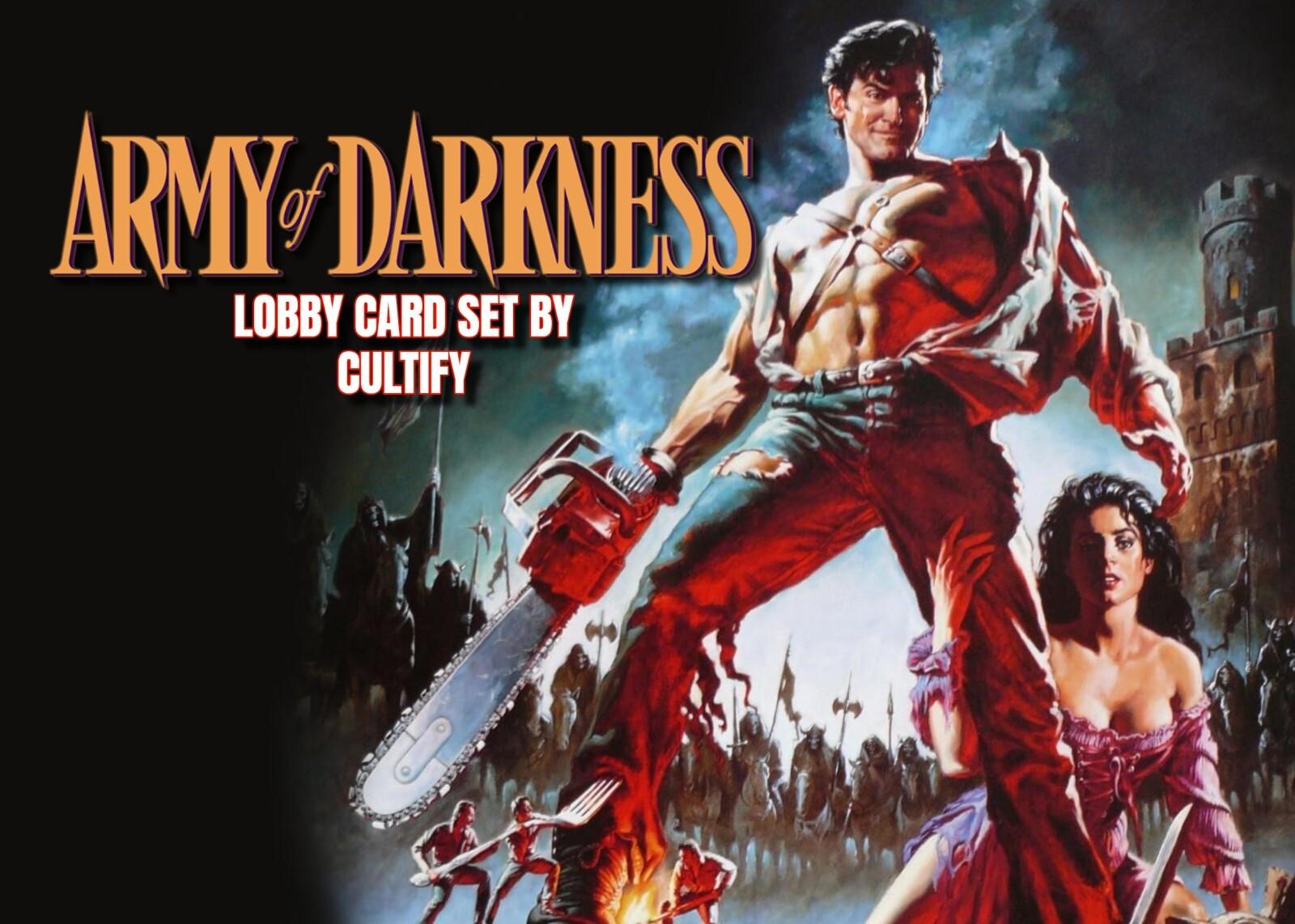 Army Of Darkness 1992 Lobby Card Set Of 16 5x7