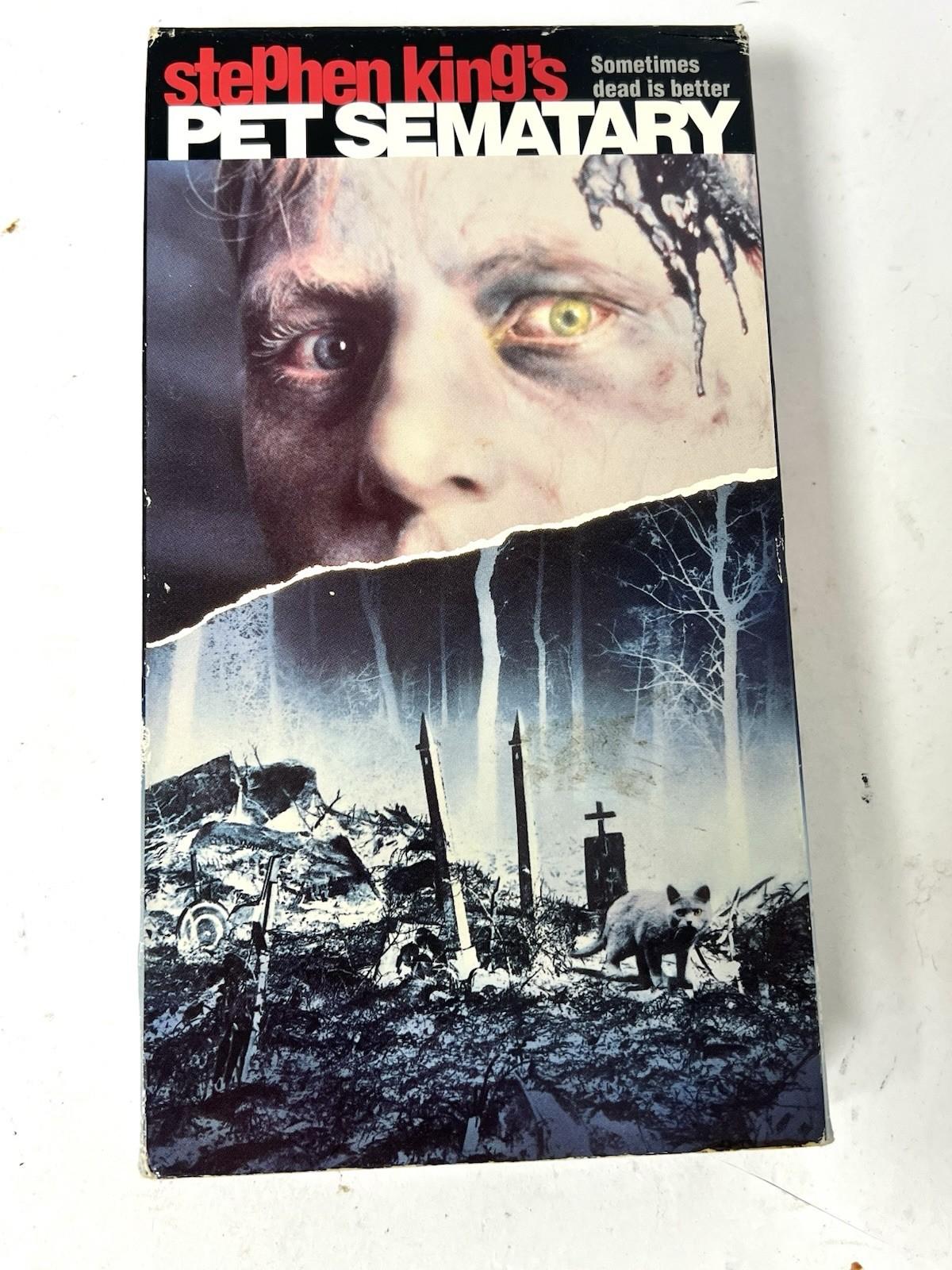 Stephen King's Pet Sematary VHS 1989 Horror Original Release Paramount