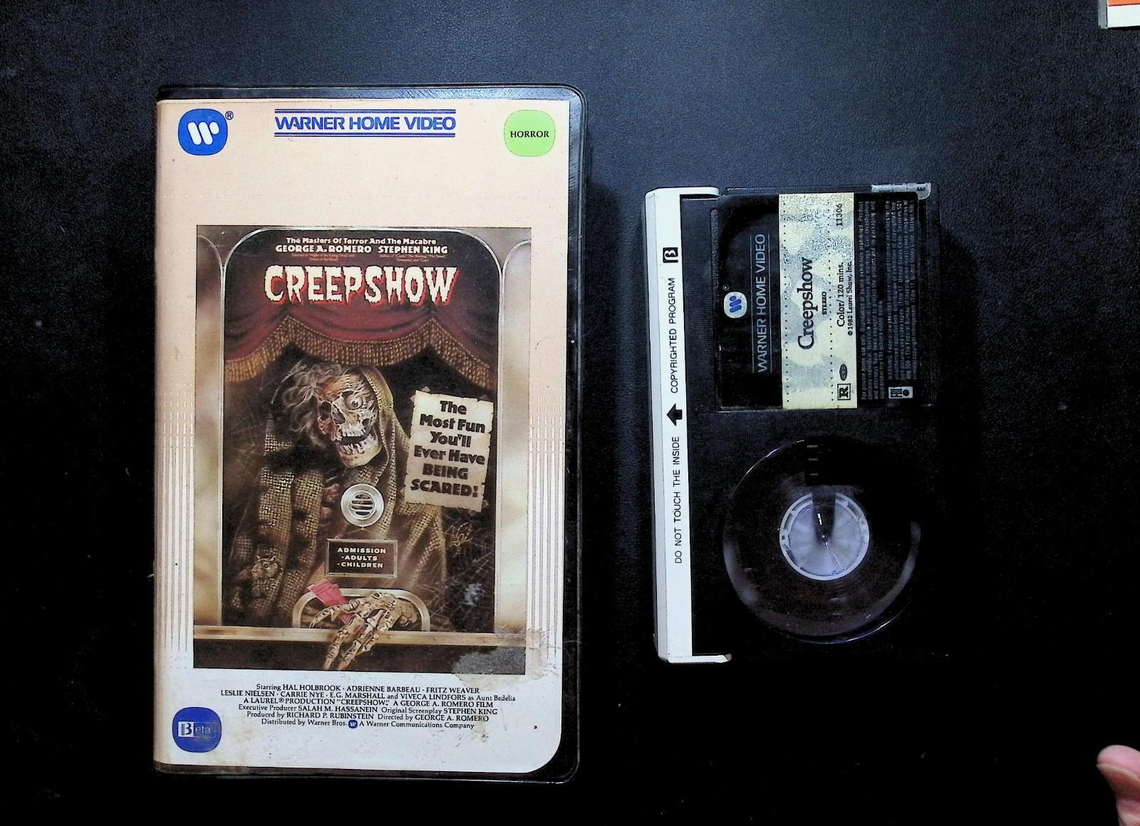 Creepshow Betamax Tape Warner Home Video Clamshell Vintage Horror RARE