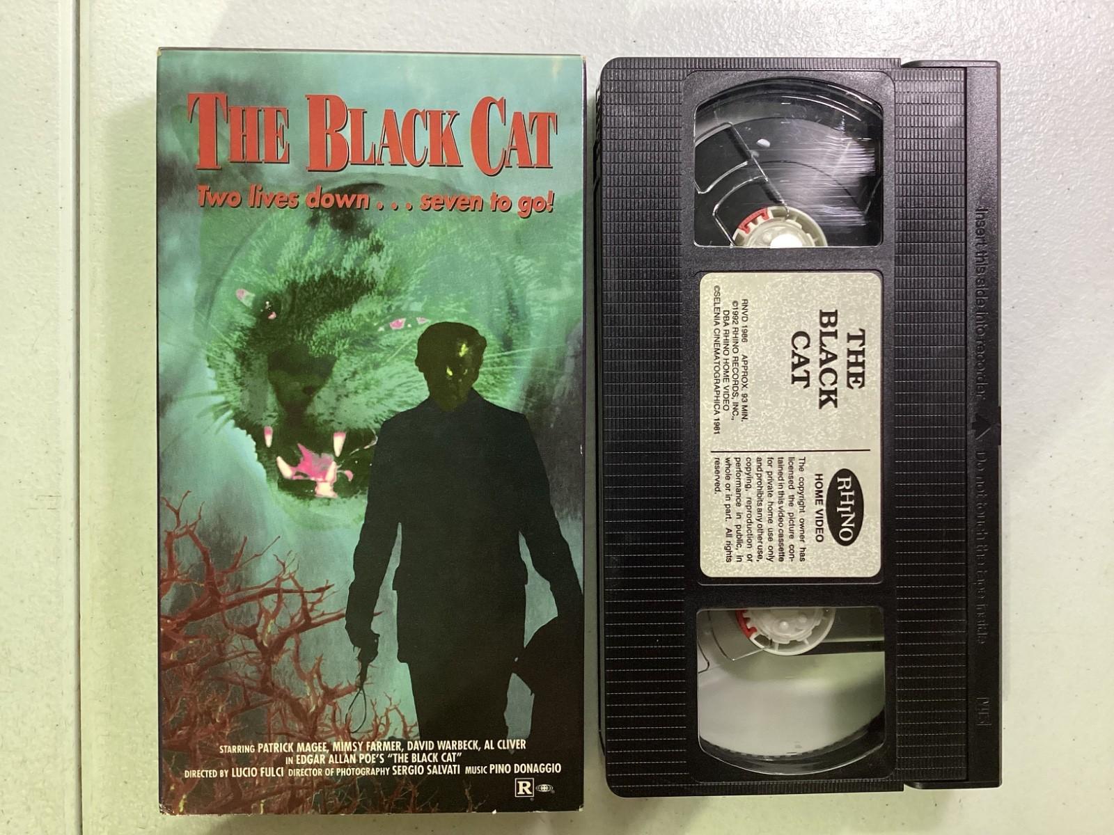 The Black Cat VHS 1991 R Rhino Home Video 1981 Theatrical Release Edgar Allen Po