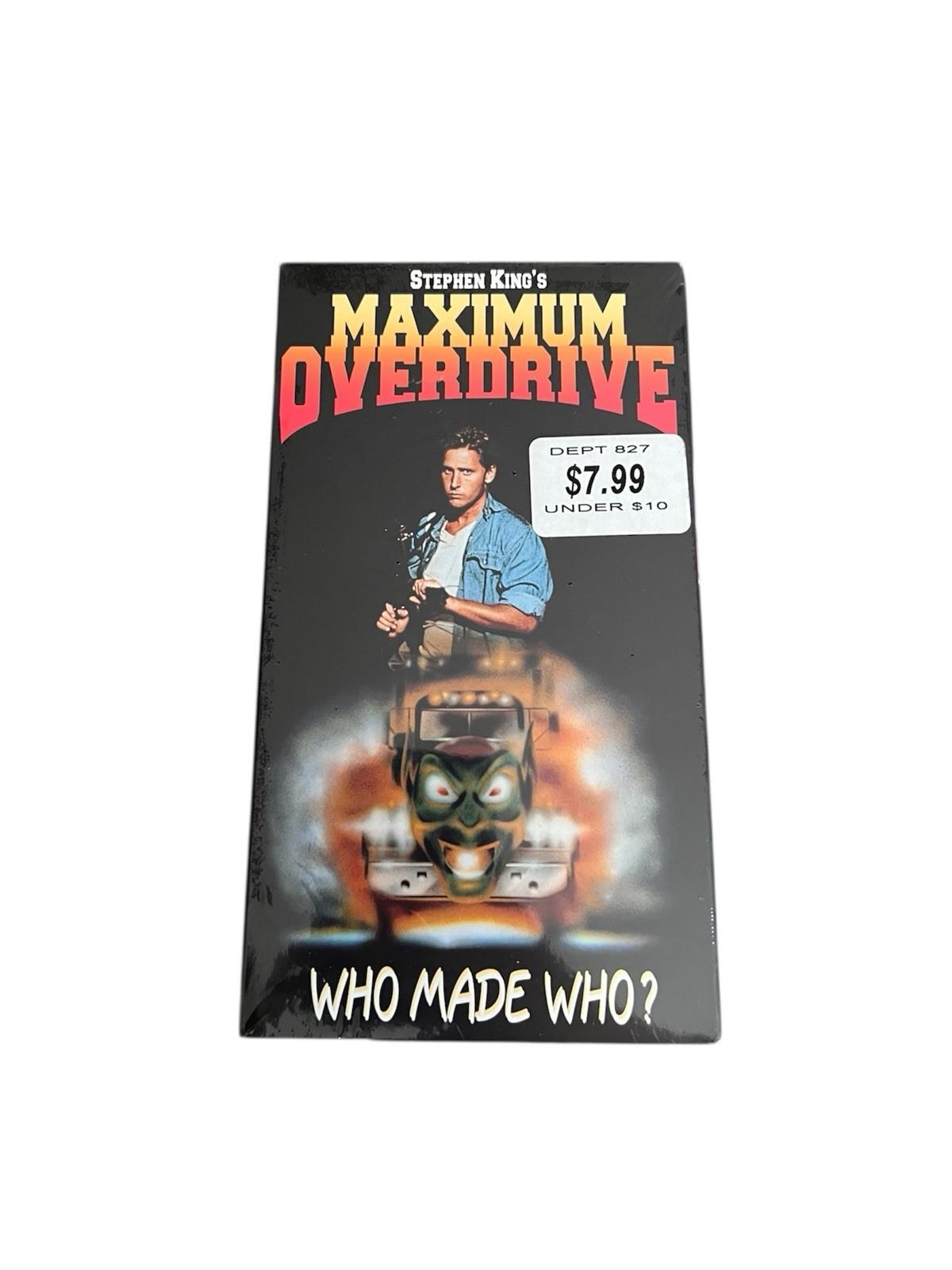 Vintage Stephen King Maximum Overdrive VHS Sealed Vintage 80s Horror Sci Fi Rare