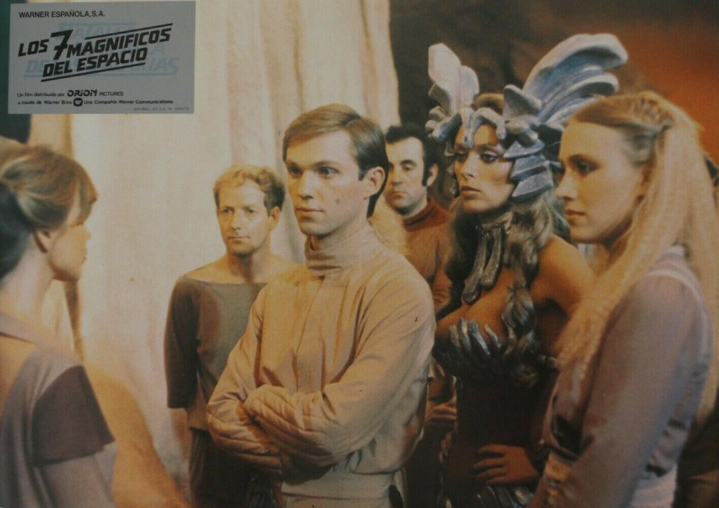 1981 BATTLE BEYOND THE STARS Lobby Card Original Vntge Spain Peppard Danning #12
