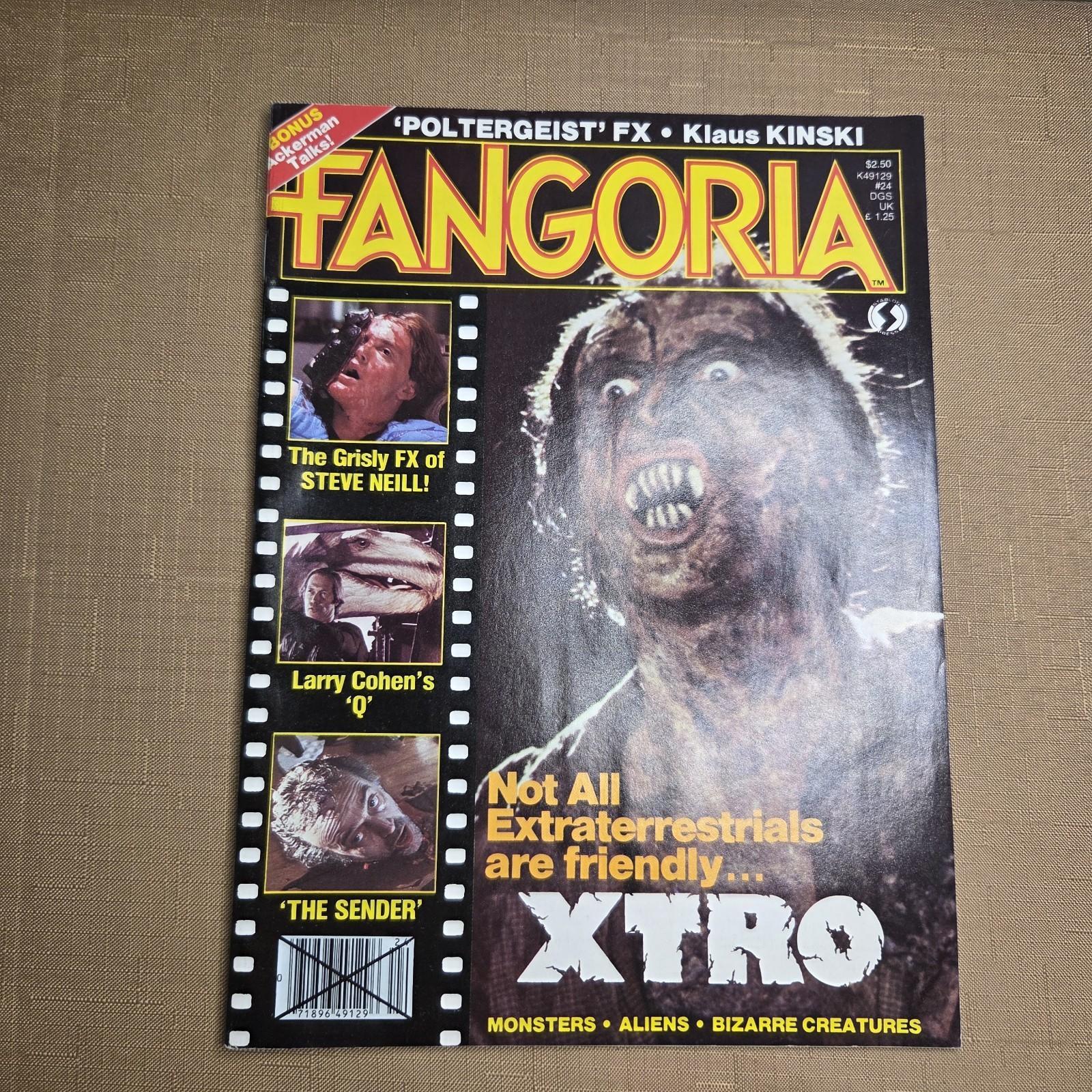 Coll/VTG:  Fangoria #24 (1982) - Poltergeist FX, Xtro & Retro Horror! VG Cond!