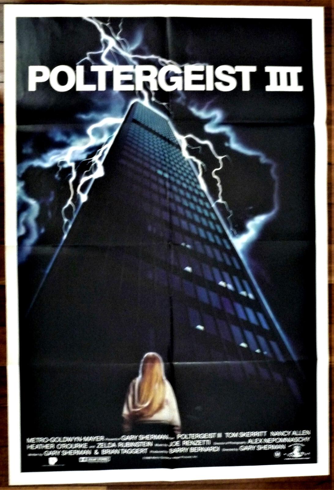 POLTERGEIST III Original 1988 Australian One Sheet Movie Poster Heather O'Rourke