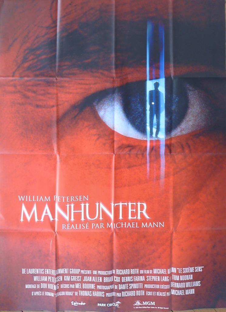 MANHUNTER - MICHAEL MANN / PETERSEN / HORROR - REISSUE LARGE FRENCH MOVIE POSTER