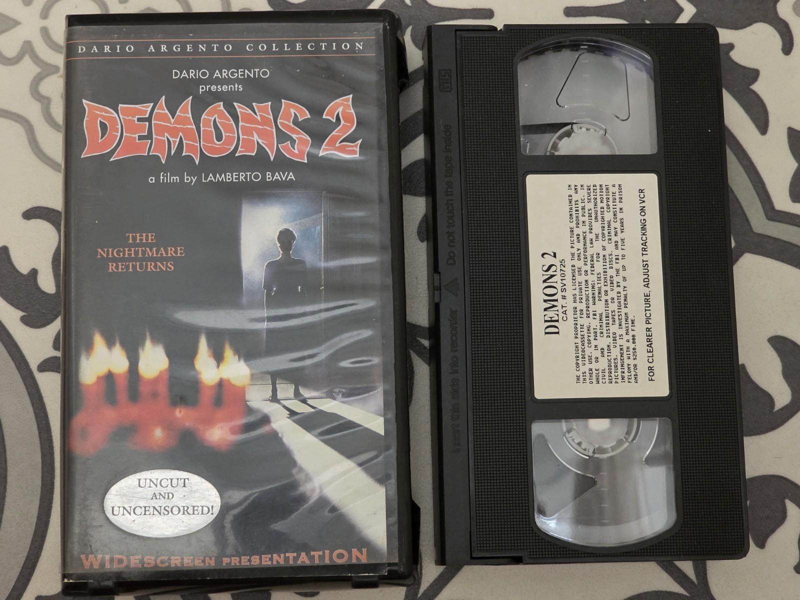 UNCUT Dario Argento Lamberto Bava VINTAGE DEMONS 2 VHS RARE HORROR Clamshell