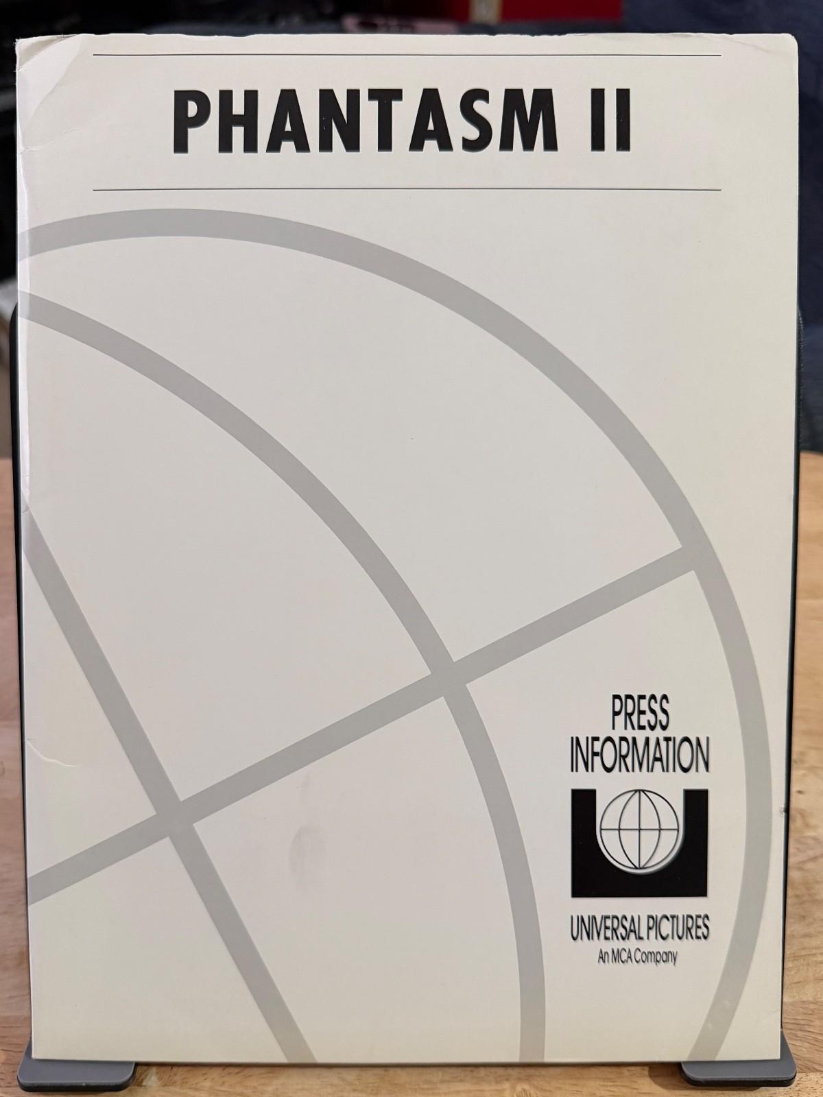 PHANTASM II 1988 Horror Movie Press Kit - Folder and 7 B&W Promo Photos
