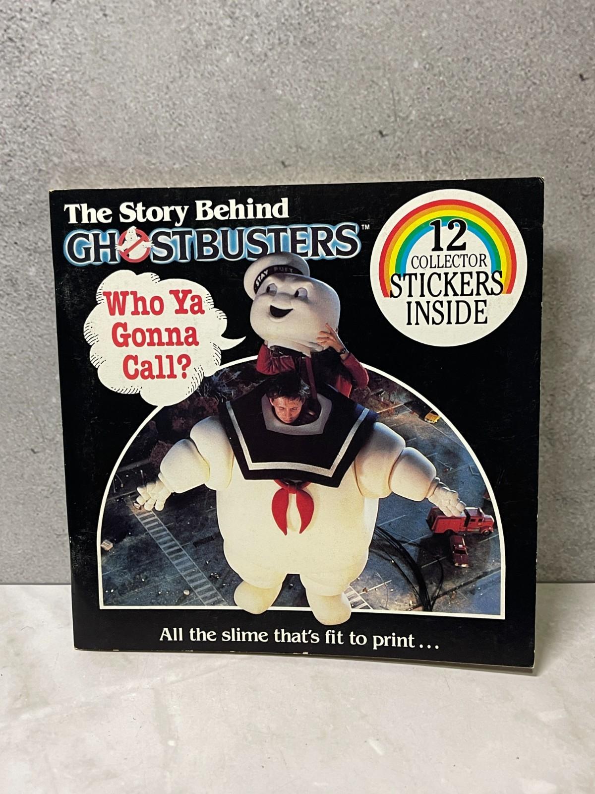 Vintage The Story Behind Ghostbusters Book w/12 Stickers 1984 -Rare