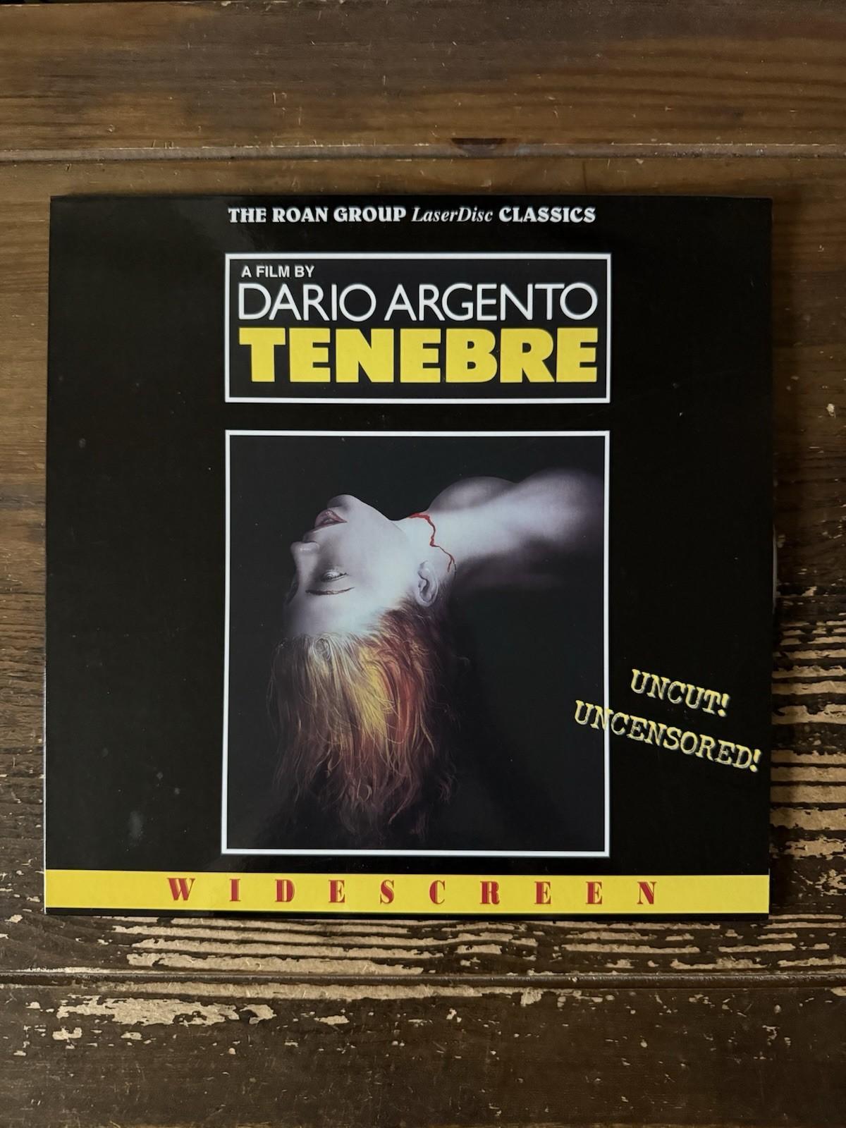 Dario Argento's Tenebre RGL9644 LASERDISC UNCUT UNCENSORED W5