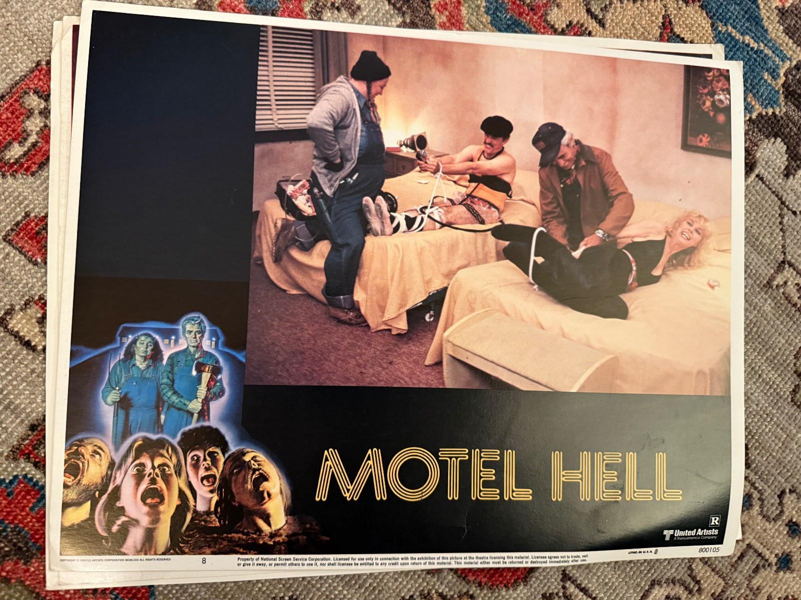 Motel Hell 1980 United Artist 11x14 horror lobby card Rory Calhoun Nancy Parsons