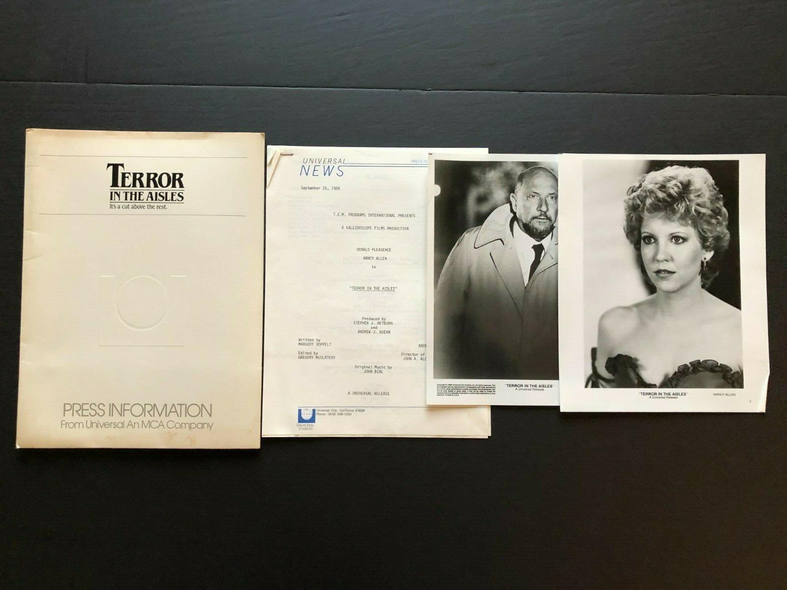 Terror in the Aisles (1984) - Movie Press Kit Envelope w/Photos & Press Sheets