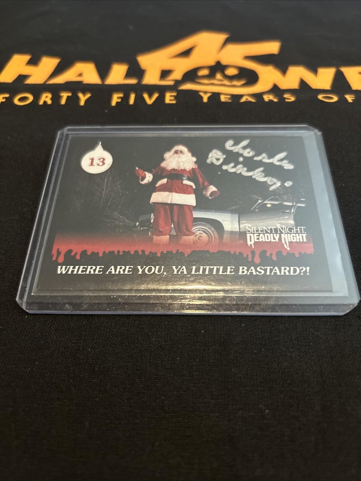 Charles Dierkop Signed Fright Rags Card Silent Night Deadly Night Autograph