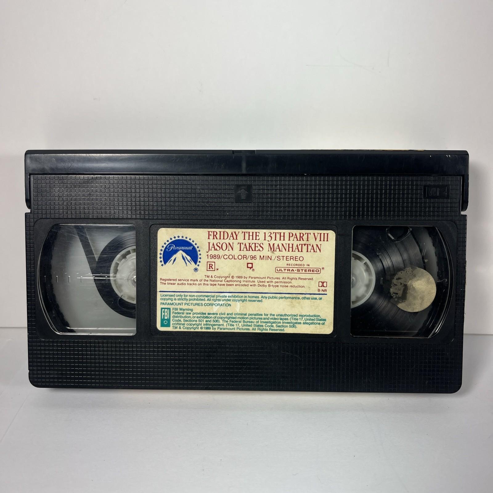 Friday the 13th Part VIII Jason Takes Manhattan VHS 1989 Paramount Horror Movie 