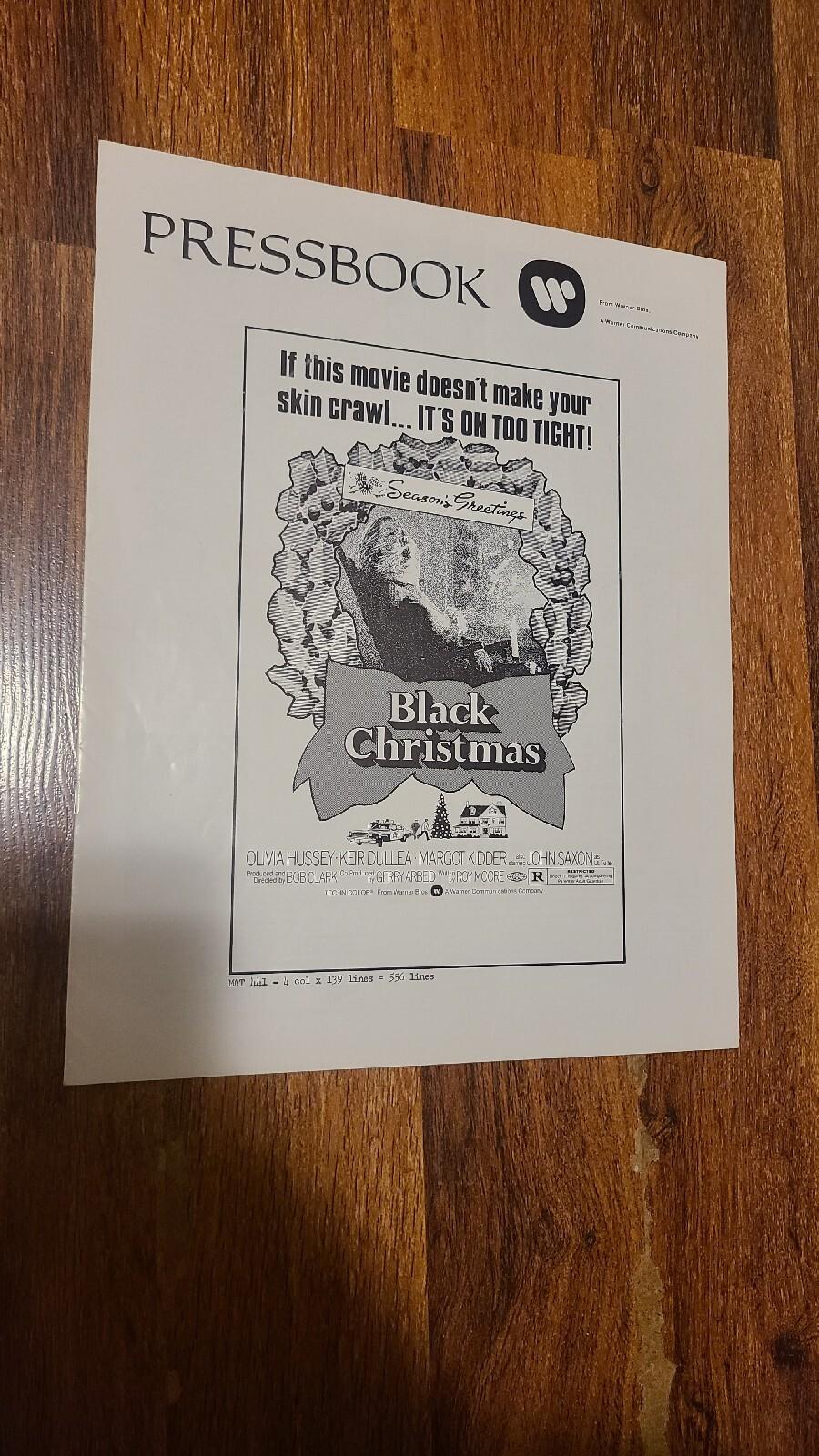 Bob Clark Black Christmas 1974 Press Kit USA 12 Page Pressbook INCREDIBLY RARE
