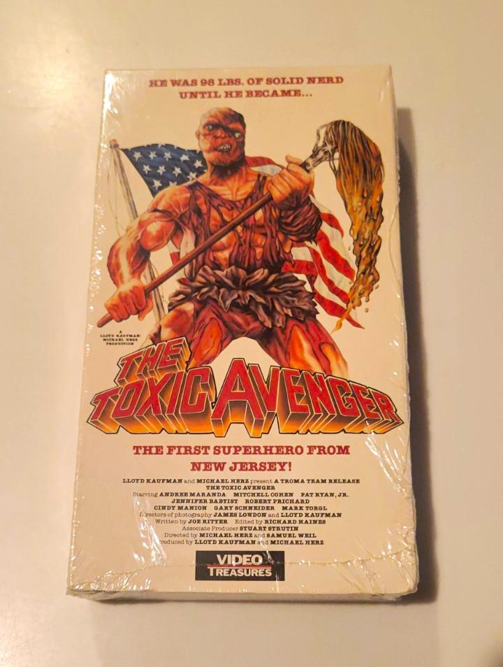 The Toxic Avenger VHS Full Screen NTSC 1984 NR Video Treasures SEALED
