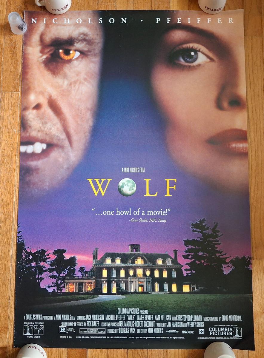 Wolf 1994 Original Vintage Horror Movie Poster Rolled Jack Nicholson VHS 27x40