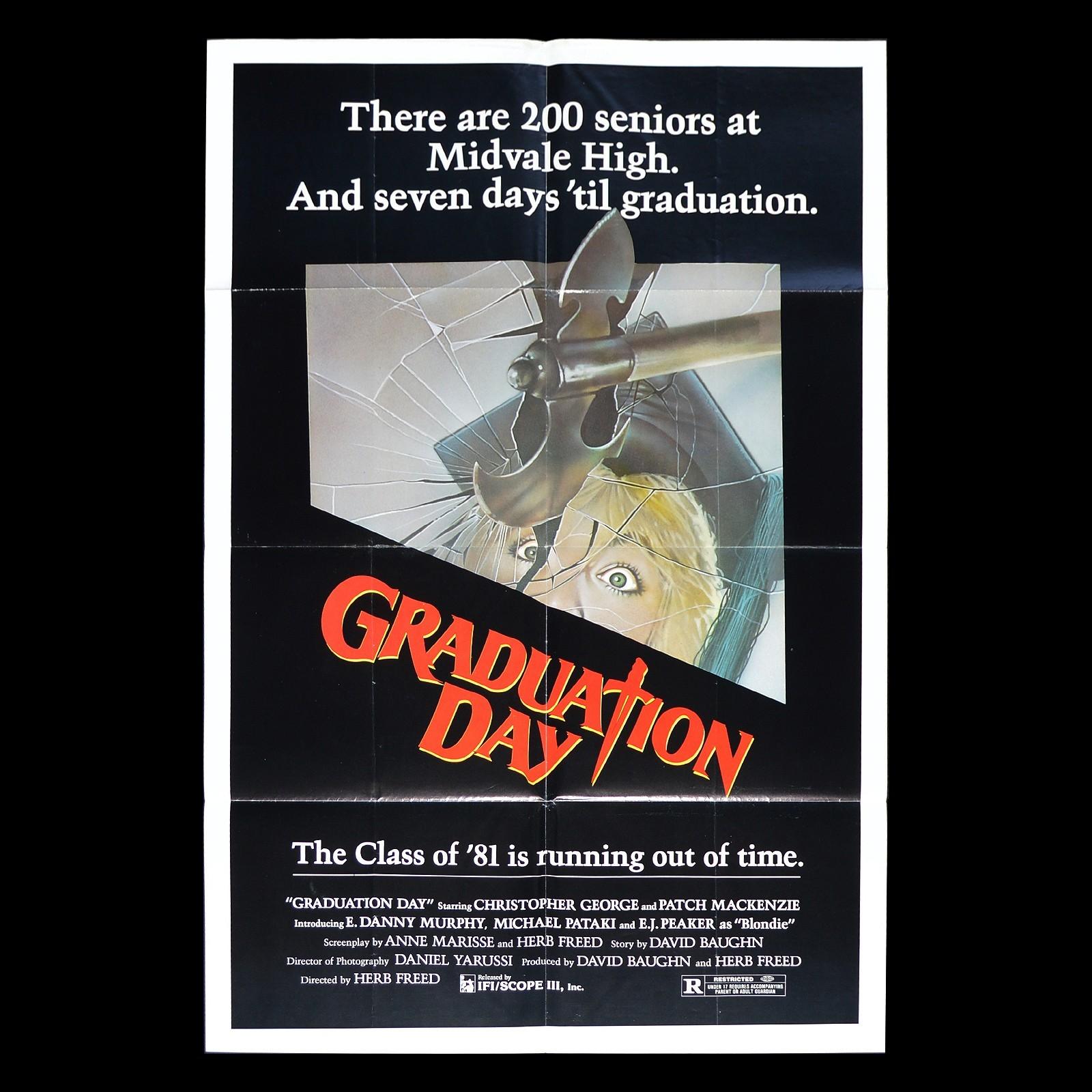 Christopher George "Graduation Day" 1981 1SH One Sheet Poster (Horror) - (JW02)