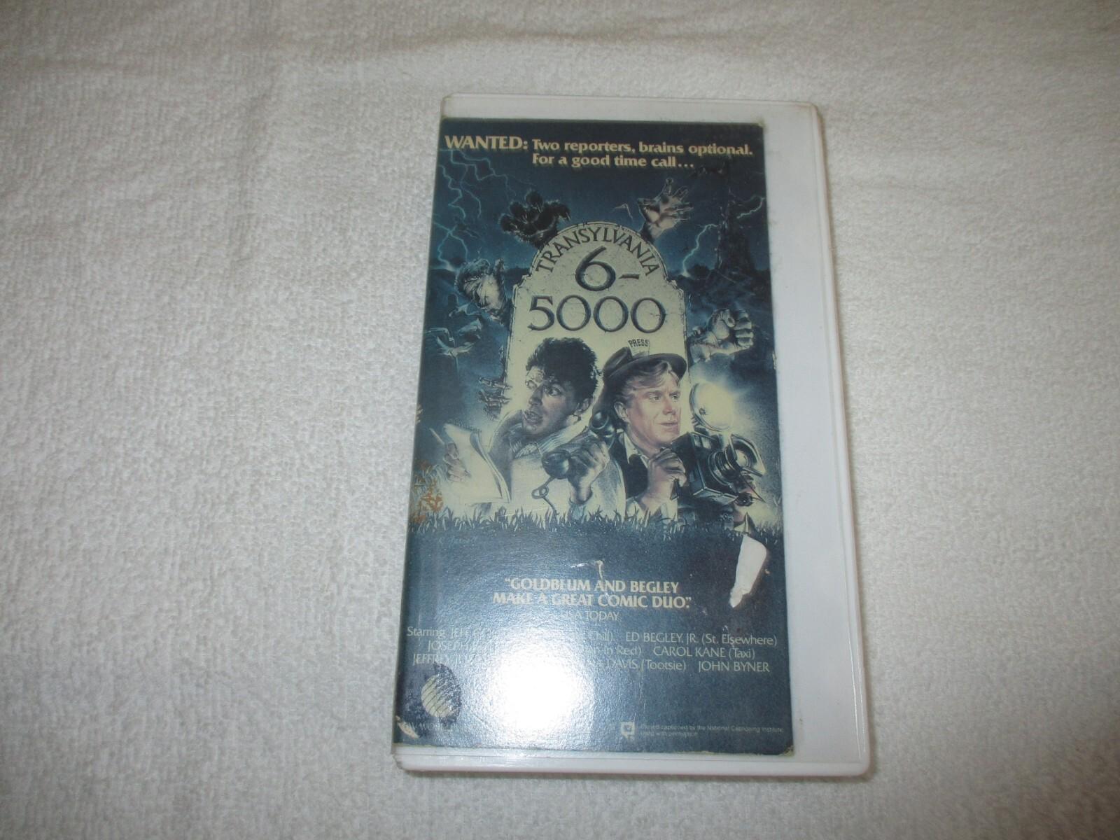 RARE Transylvania 6-5000 VHS IN PLASTIC CLAM SHELL 1985 Horror Comedy J.Goldblum