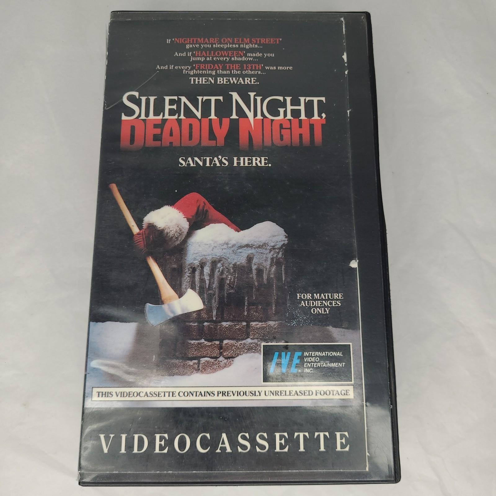 SILENT NIGHT DEADLY NIGHT VHS 1984 / 1986 HORROR SLASHER BLACK CHRISTMAS RARE