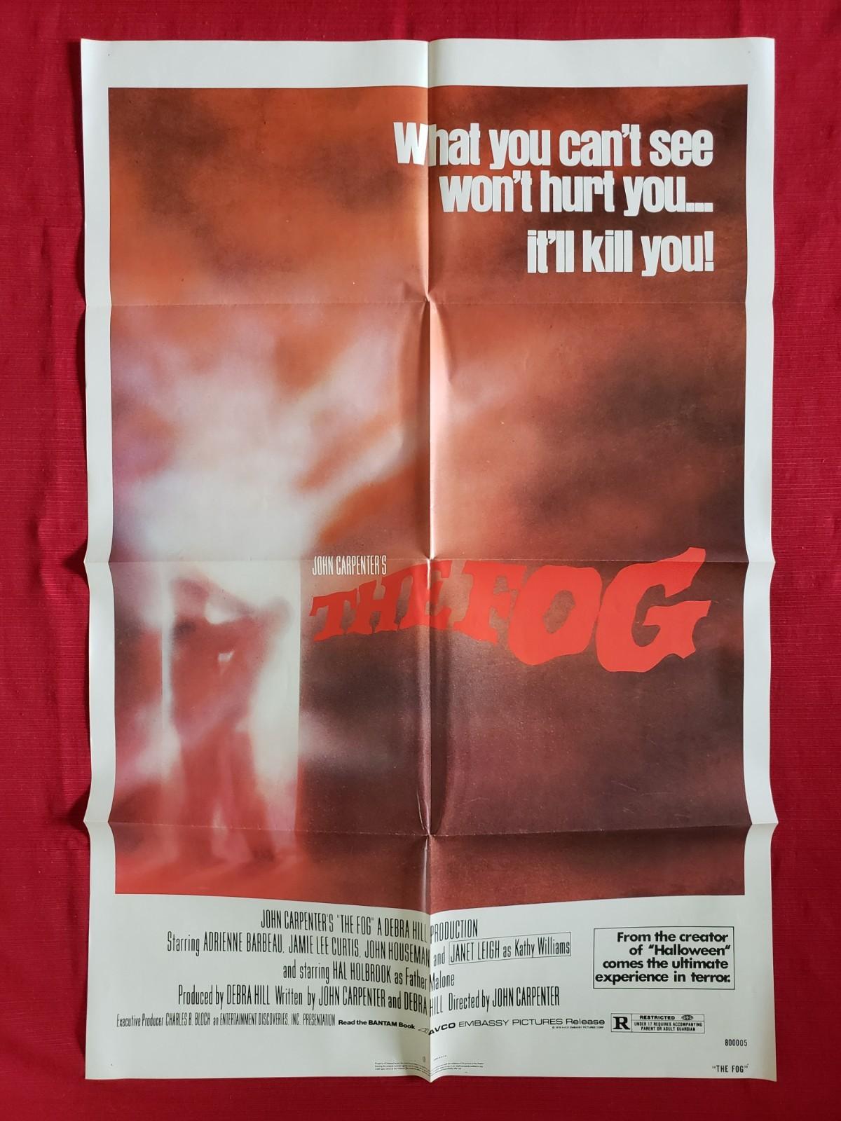 THE FOG * 1980 ORIGINAL MOVIE POSTER 27x41 1SH JOHN CARPENTER'S HALLOWEEN C9-C10
