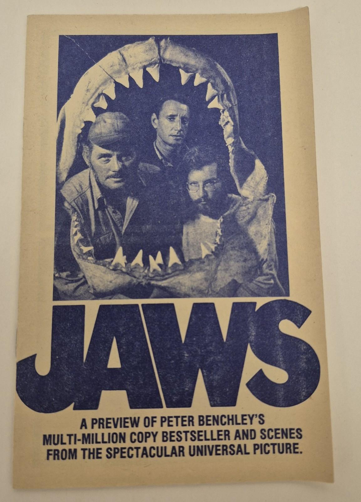 1975 Jaws Original Movie Preview Booklet Peter Benchley Universal Spielberg...
