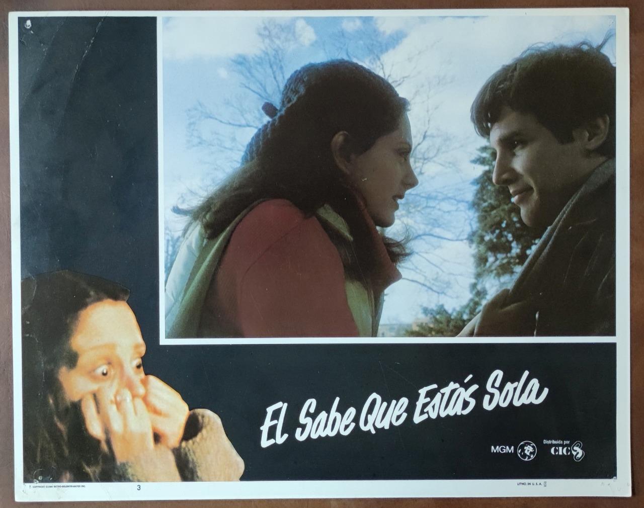 Caitlin O'Heaney & James Carroll HE KNOWS YOU'RE ALONE org 1980 Lobby Card 9111