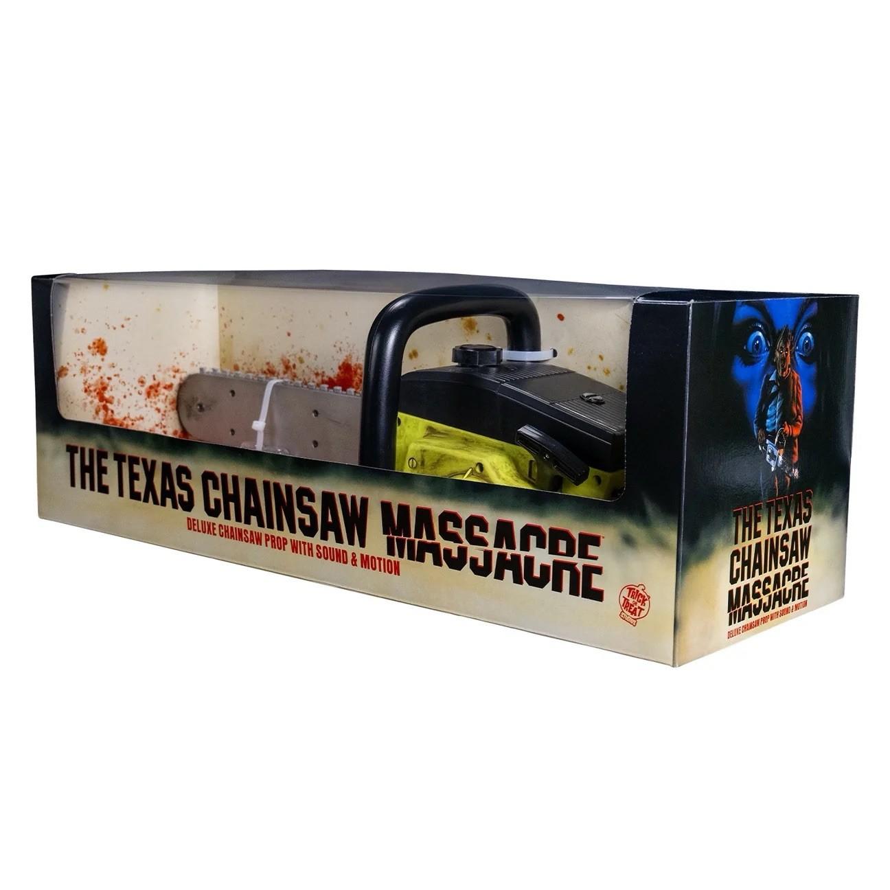 THE TEXAS CHAINSAW MASSACRE (1974) CHAINSAW PROP WITH SOUND LEATHERFACE NEW