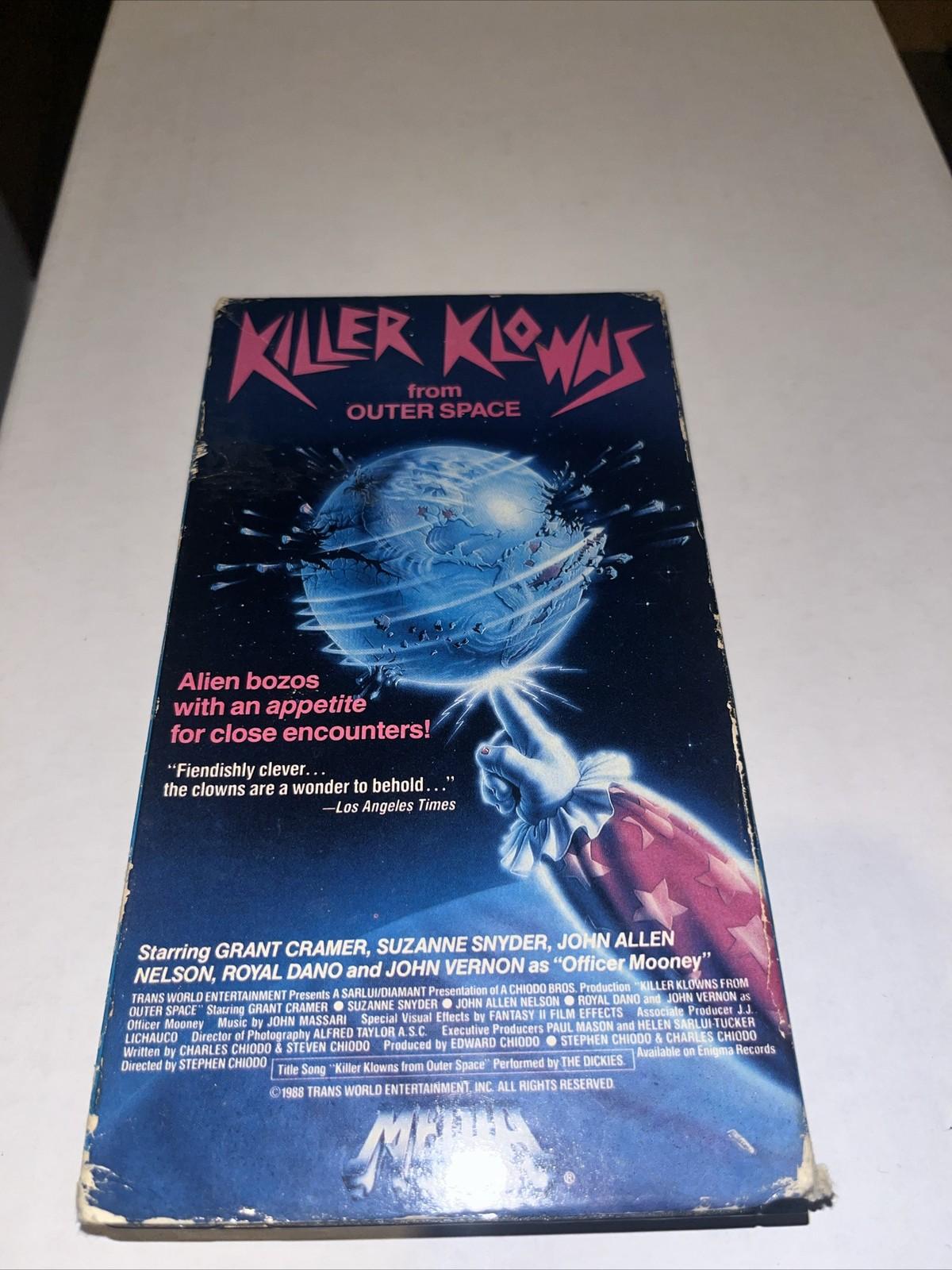 Killer Klowns From Outer Space 1988 VHS Media Rare Oop