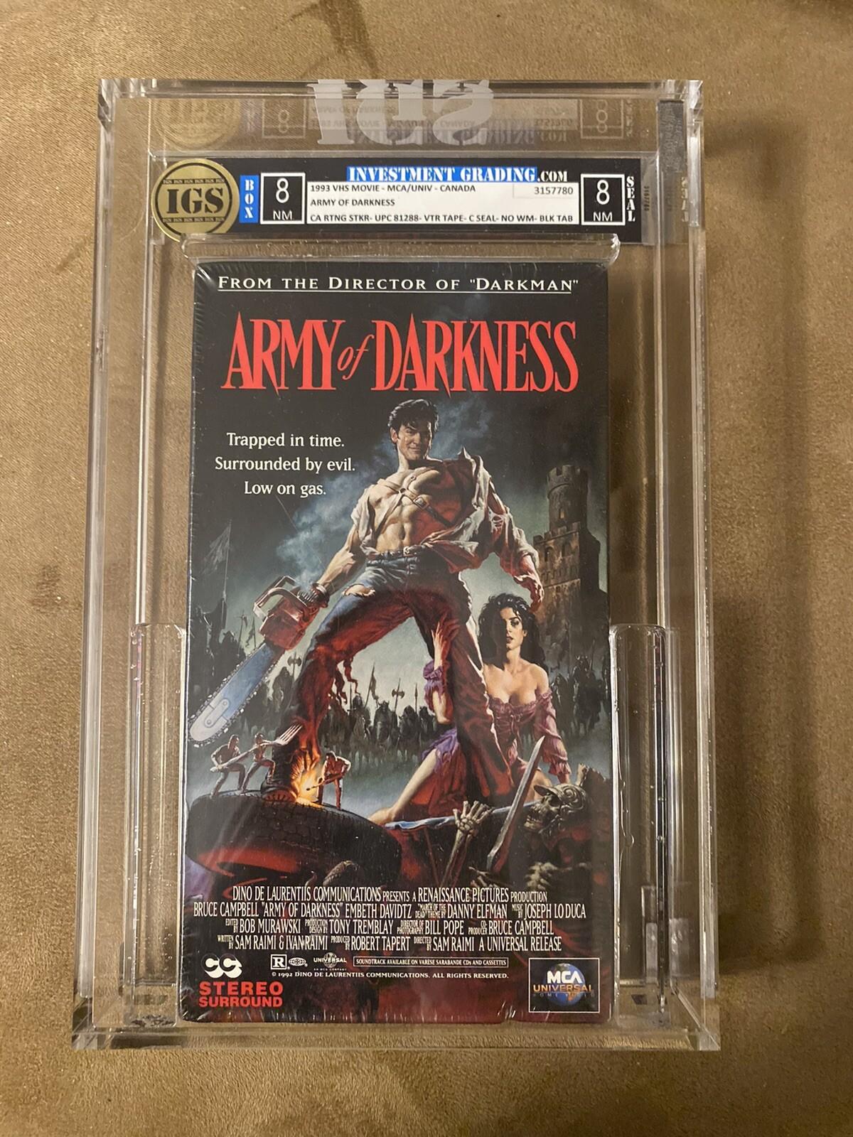 Army Of Darkness IGS Graded VHS Tape 1993 Canada First Print RARE