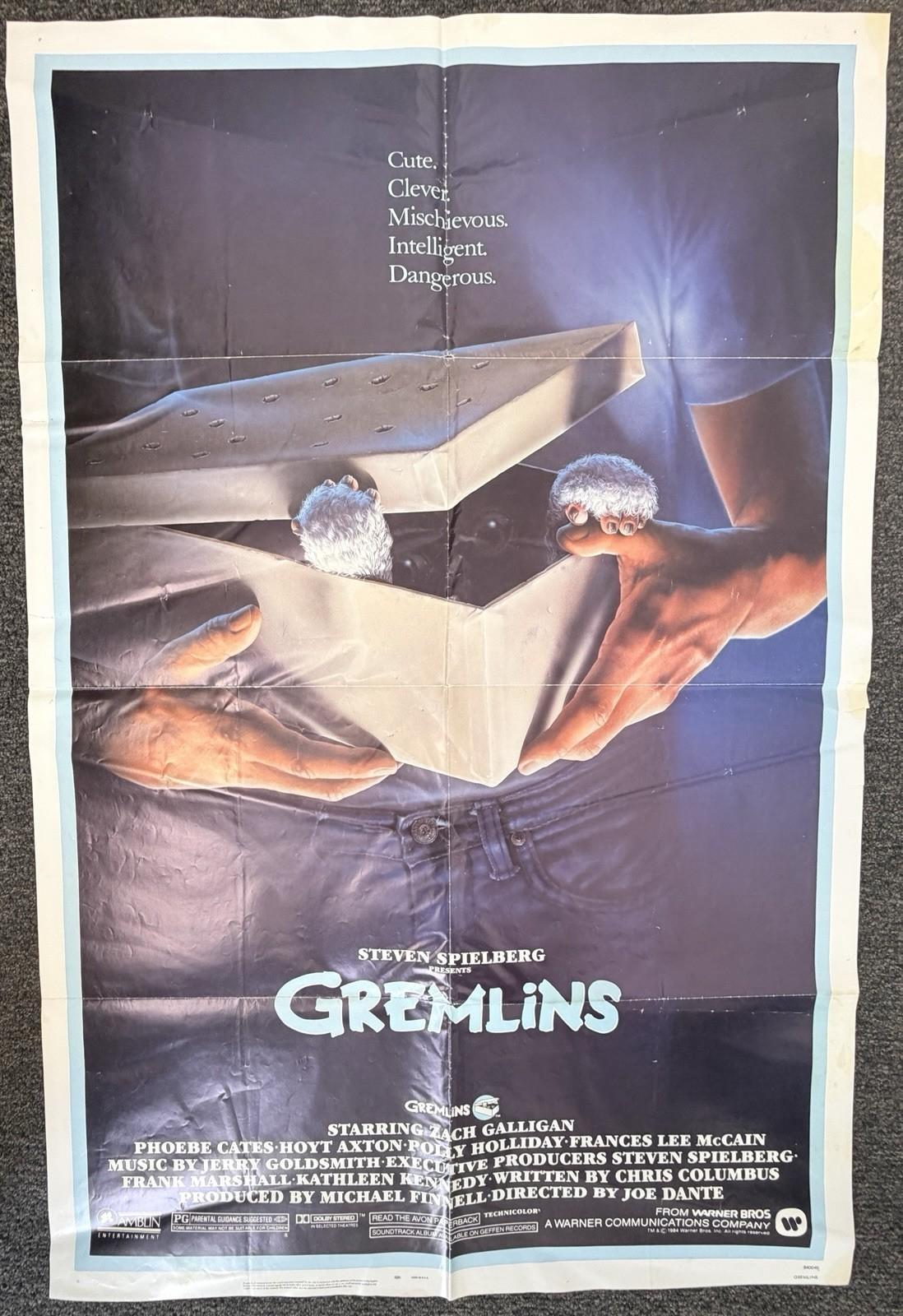 Original Vintage US “Gremlins” Movie Poster – 1984 Collectible – Movies Industry