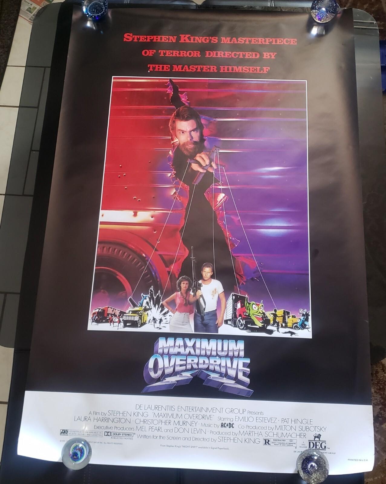 1986 Maximum Overdrive One Sheet Movie Poster Original Rolled 27x41 Stephen King