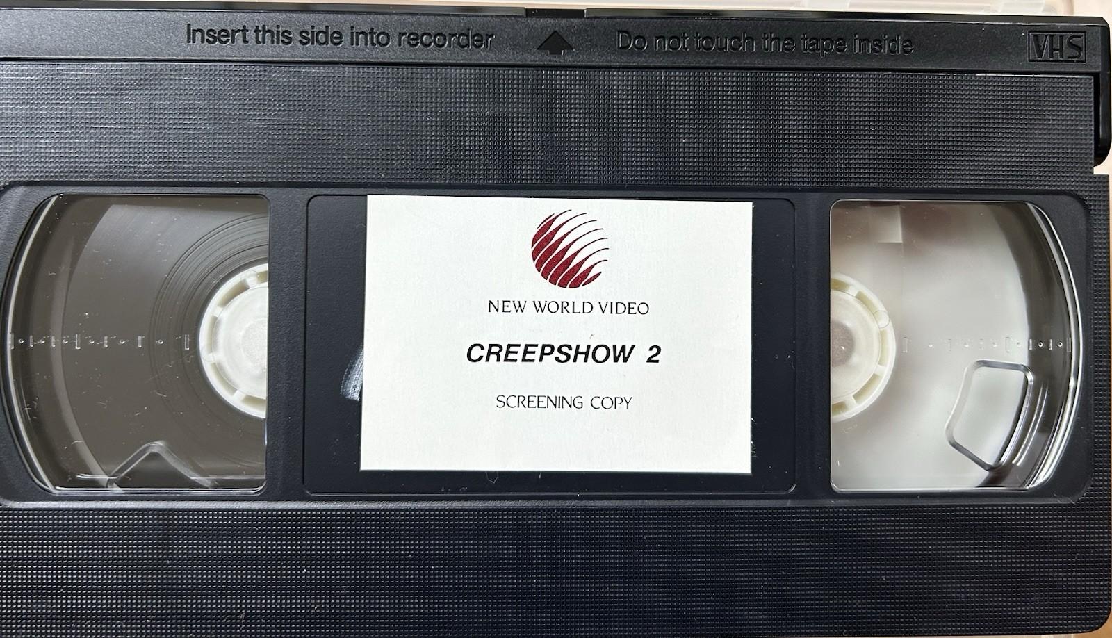 CREEPSHOW 2 VHS SCREENER/ Promo copy/  New World Video Variant
