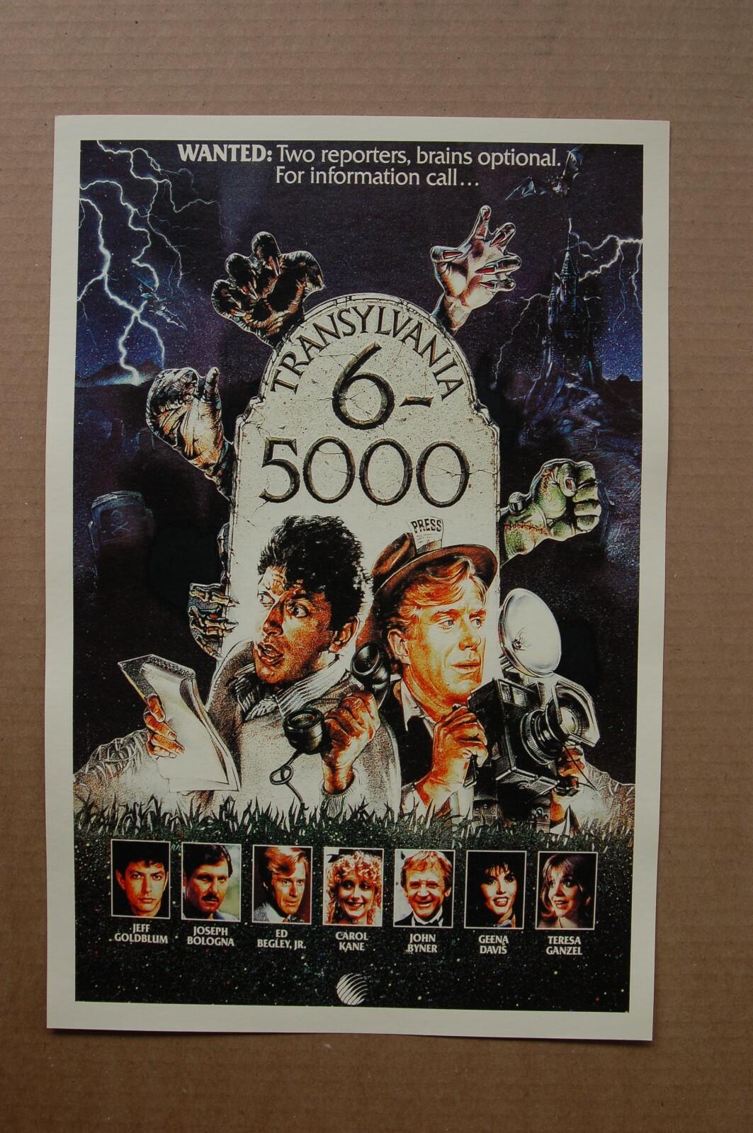 Transylvania 6-5000 Lobby Card Movie Poster Jeff Goldblum