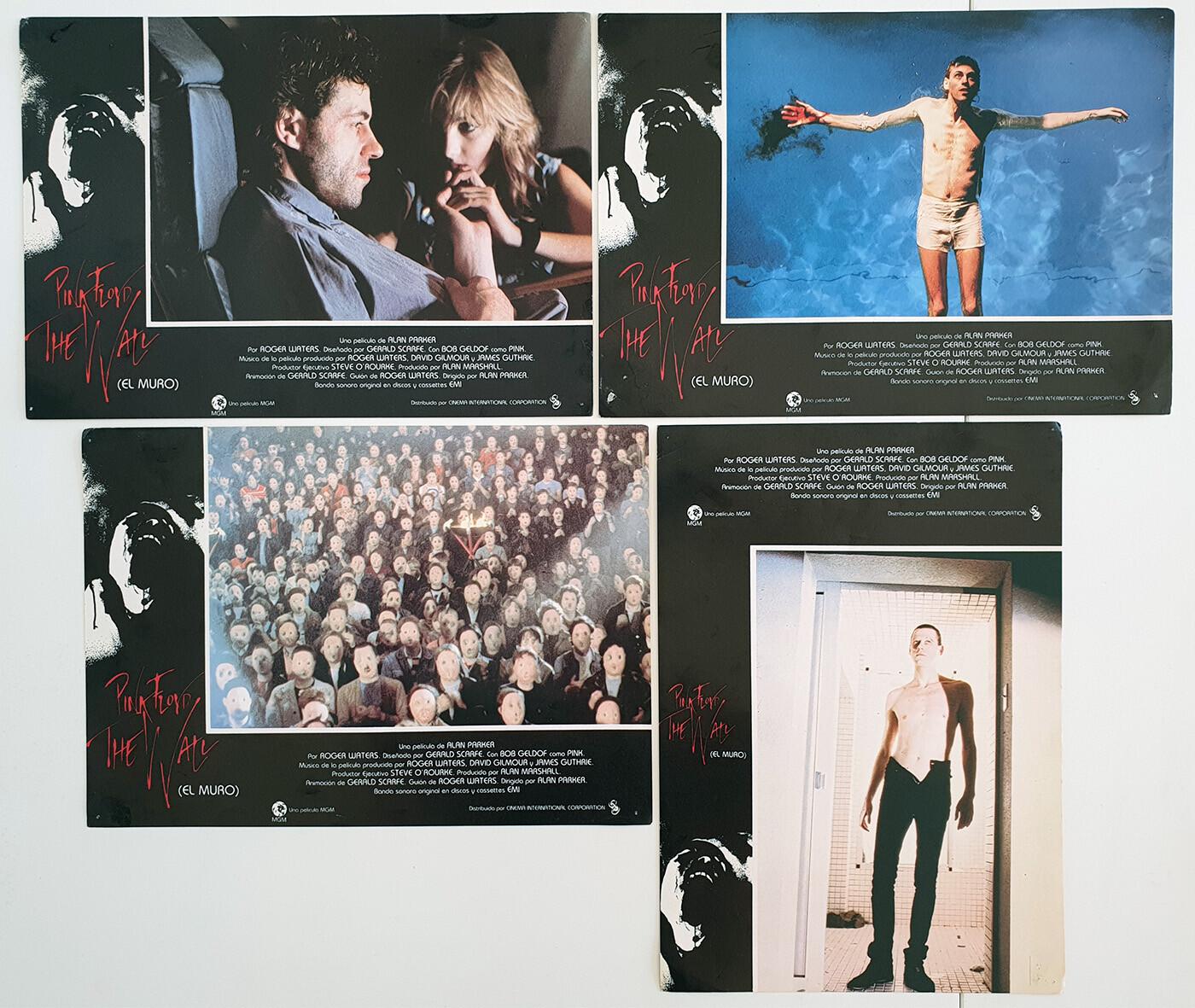 PINK FLOYD: THE WALL (1982) - 4 original Lobby card SET spanish - Alan Parker